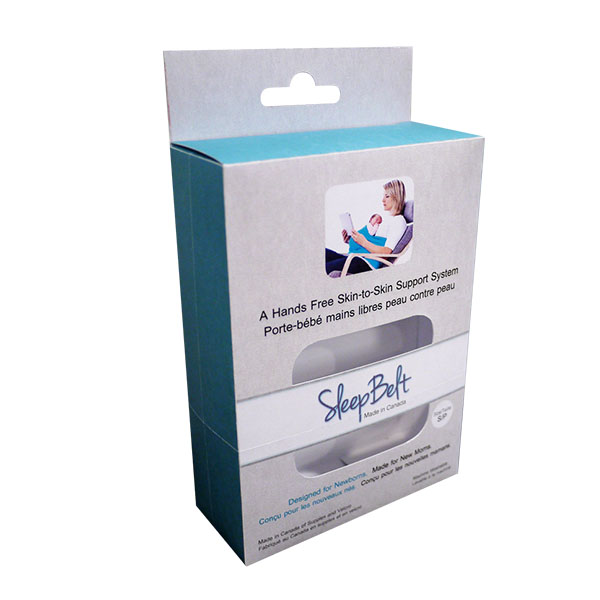 a tuck end with hand tab box of a sleep belt
