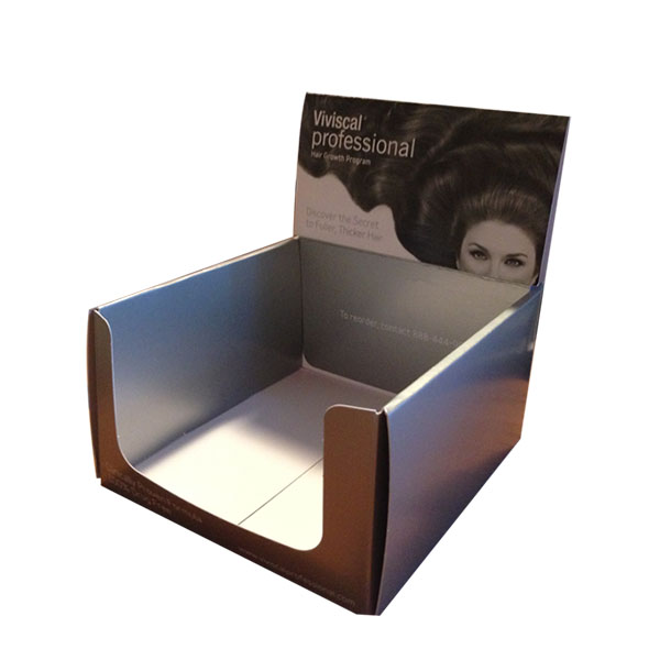 a double wall display box with a white cover