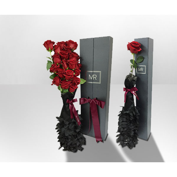 two elegant gift boxes for roses