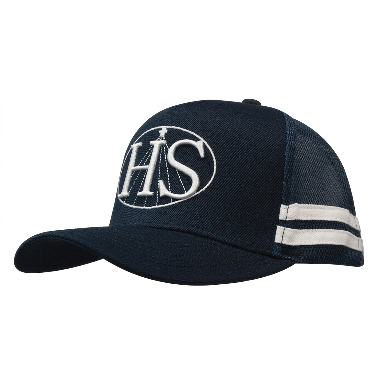 American Premium Twill/Mesh Deep Fit Trucker with Stripes HW3995